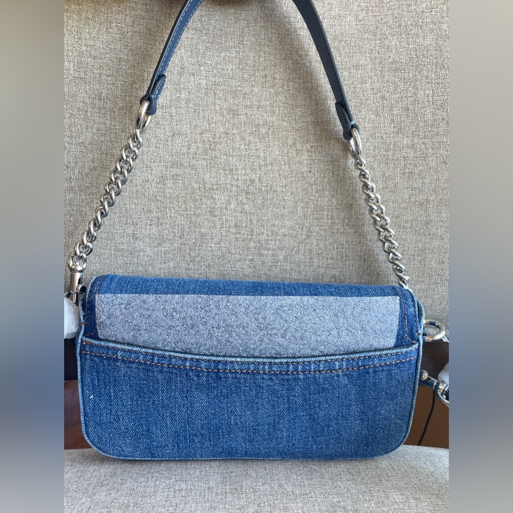 NWT！Coach Hailey Flap Crossbody Shoulder bag In Denim（COACH CAN96） - Picture 2 of 5